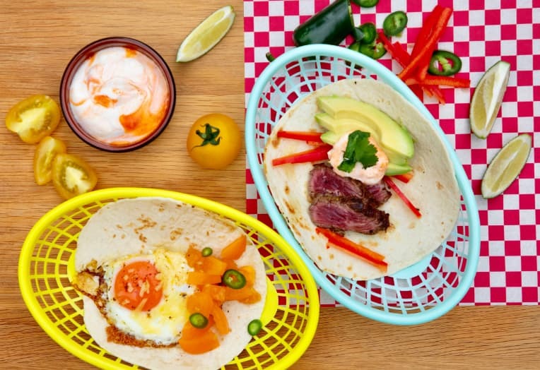 Steak and Eggs Breakfast Tacos