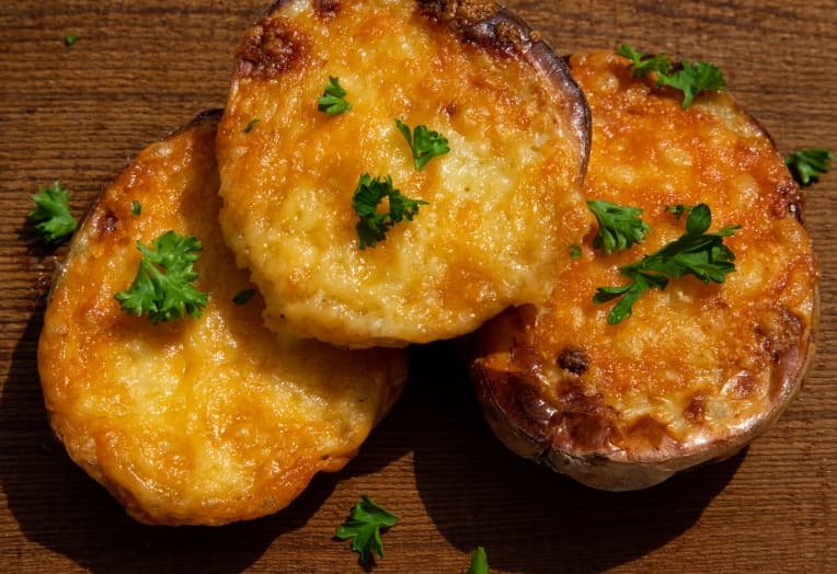 Cheesy Garlic Baked Potatoes