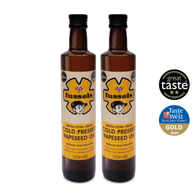 Cold Pressed Rapeseed Oil Duo (2 x 500ml) - Extra Virgin - British-Grown