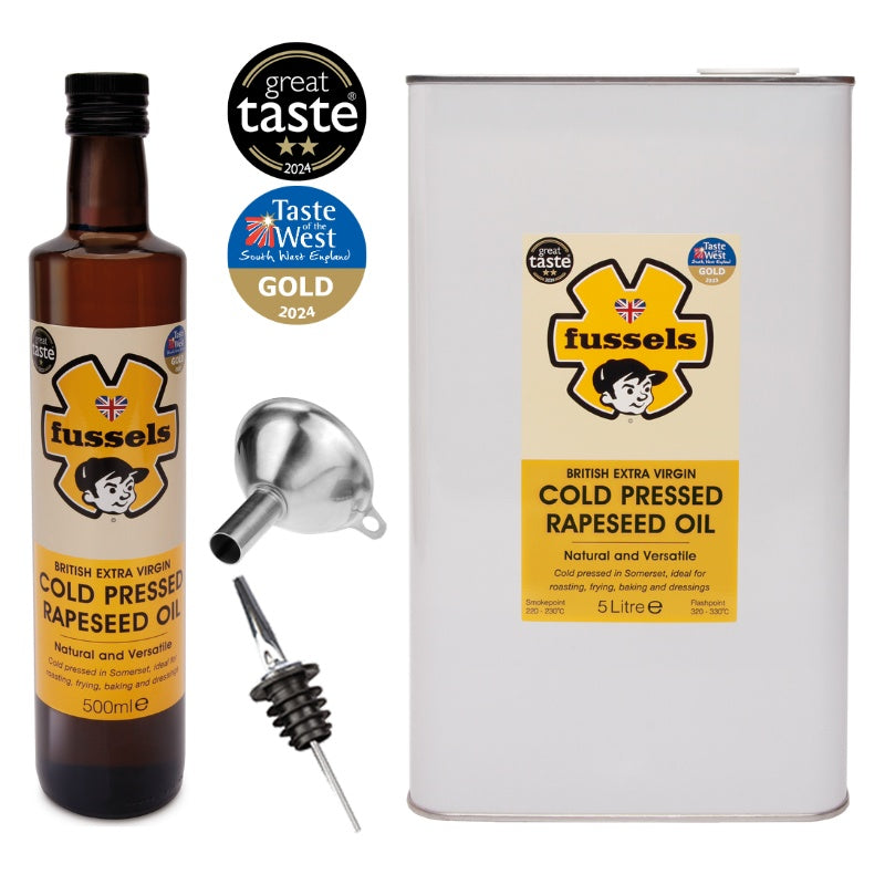 Fussels of Somerset Cold Pressed Rapeseed Oil - Home Refill Starter Kit