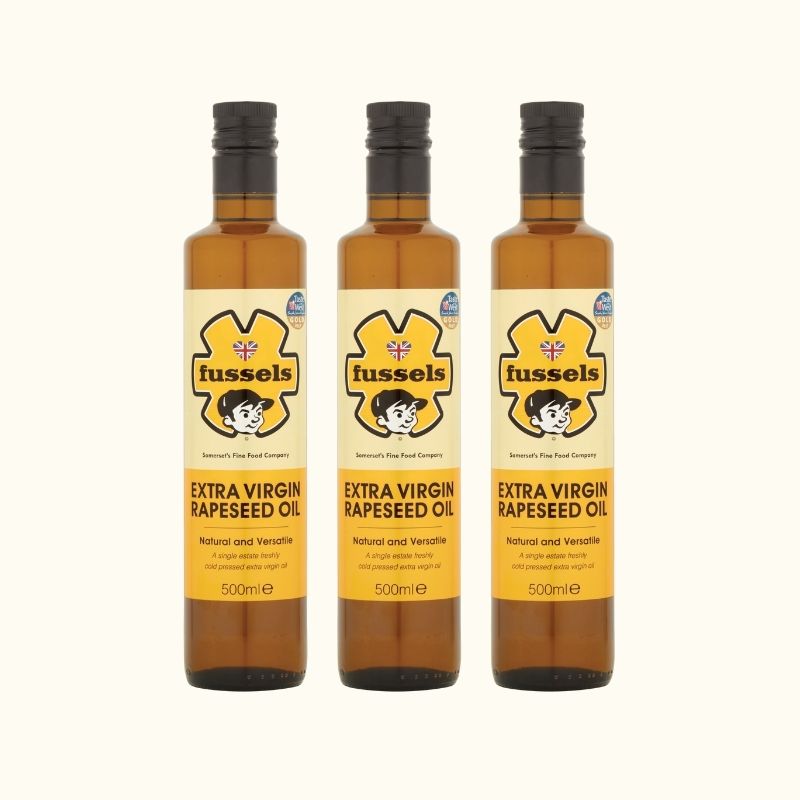 3 X 500ml Bottles Of Cold Pressed Rapeseed Oil