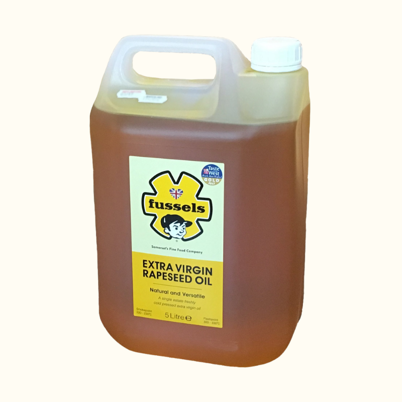 5 Litre Plastic Container of Fussels Cold Pressed Rapeseed Oil